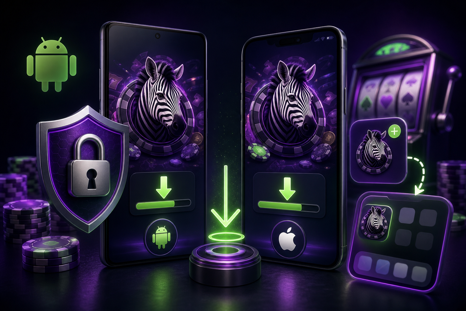 Install Zebra Wins casino app on Android and iOS