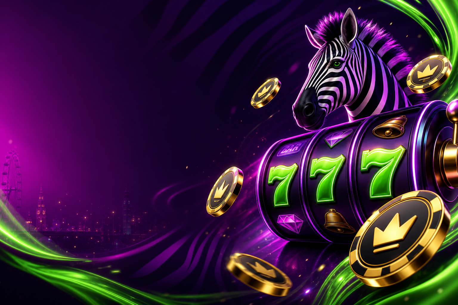 Zebra Wins welcome bonus and free spins promotion artwork